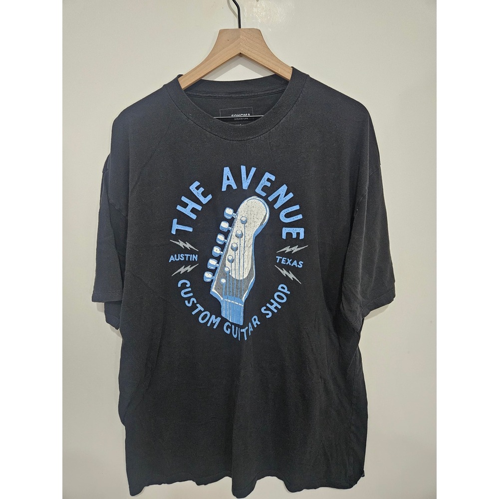 Sonoma Mens The Avenue Custom Guitar Shop Austin Texas T-Shirt Black XXLT